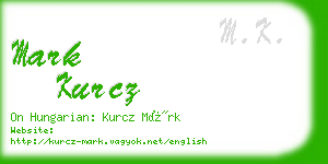 mark kurcz business card